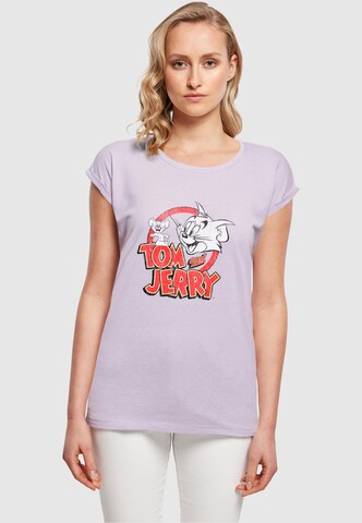 ABSOLUTE CULT T-Shirt 'Tom and Jerry' in Lila: Vorderseite
