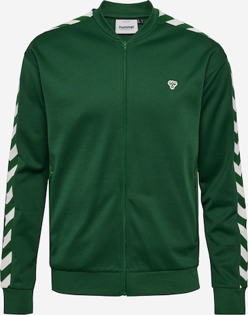 Veste de survêtement 'Archive' Hummel en vert : devant