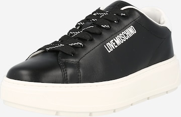 Sneaker bassa di Love Moschino in nero: frontale