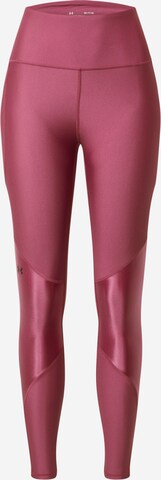 Skinny Pantalon de sport UNDER ARMOUR en rose : devant