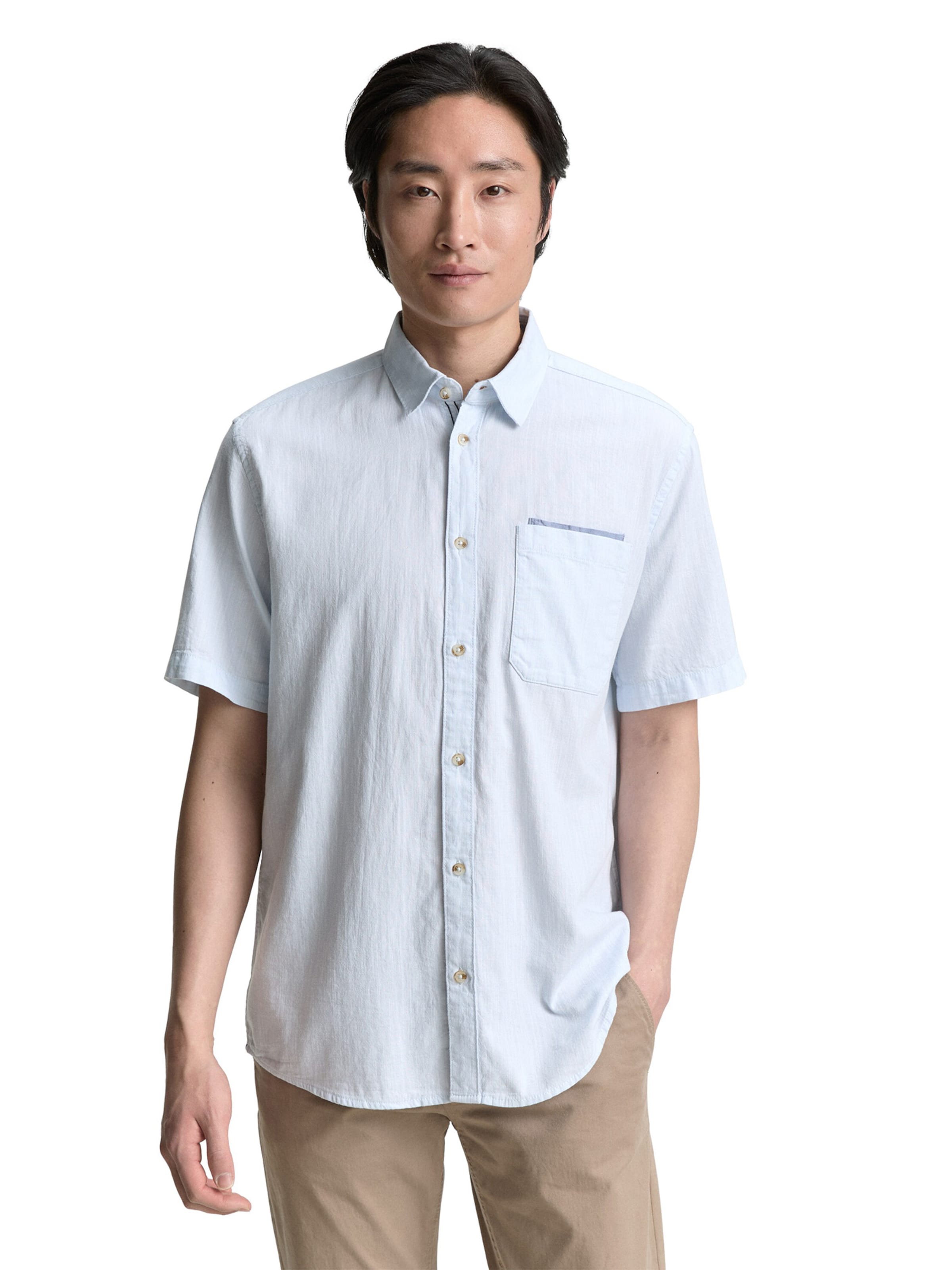 TOM TAILOR Средняя посадка Рубашка в Синий: спереди