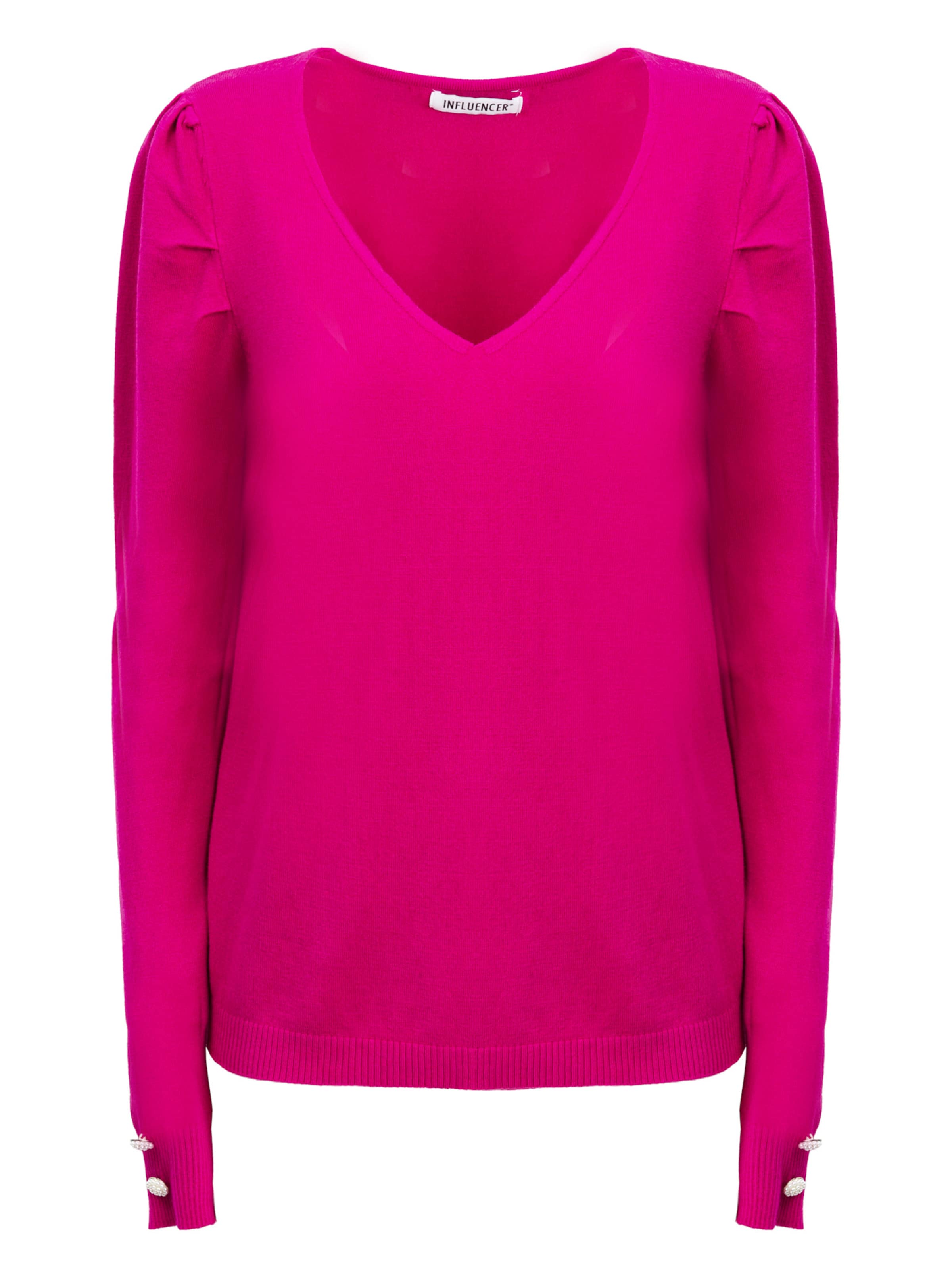 Influencer Pullover in Lila: Vorderseite