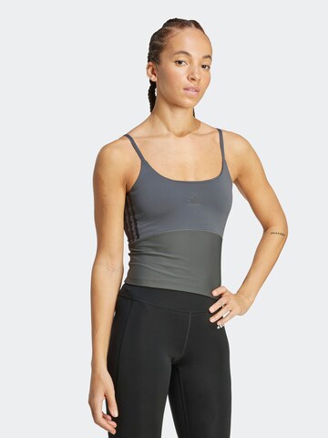 ADIDAS PERFORMANCE Sports top 'Hyperglam' in Grey: front