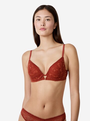 ETAM Push-up Bra 'Aura' in Brown: front