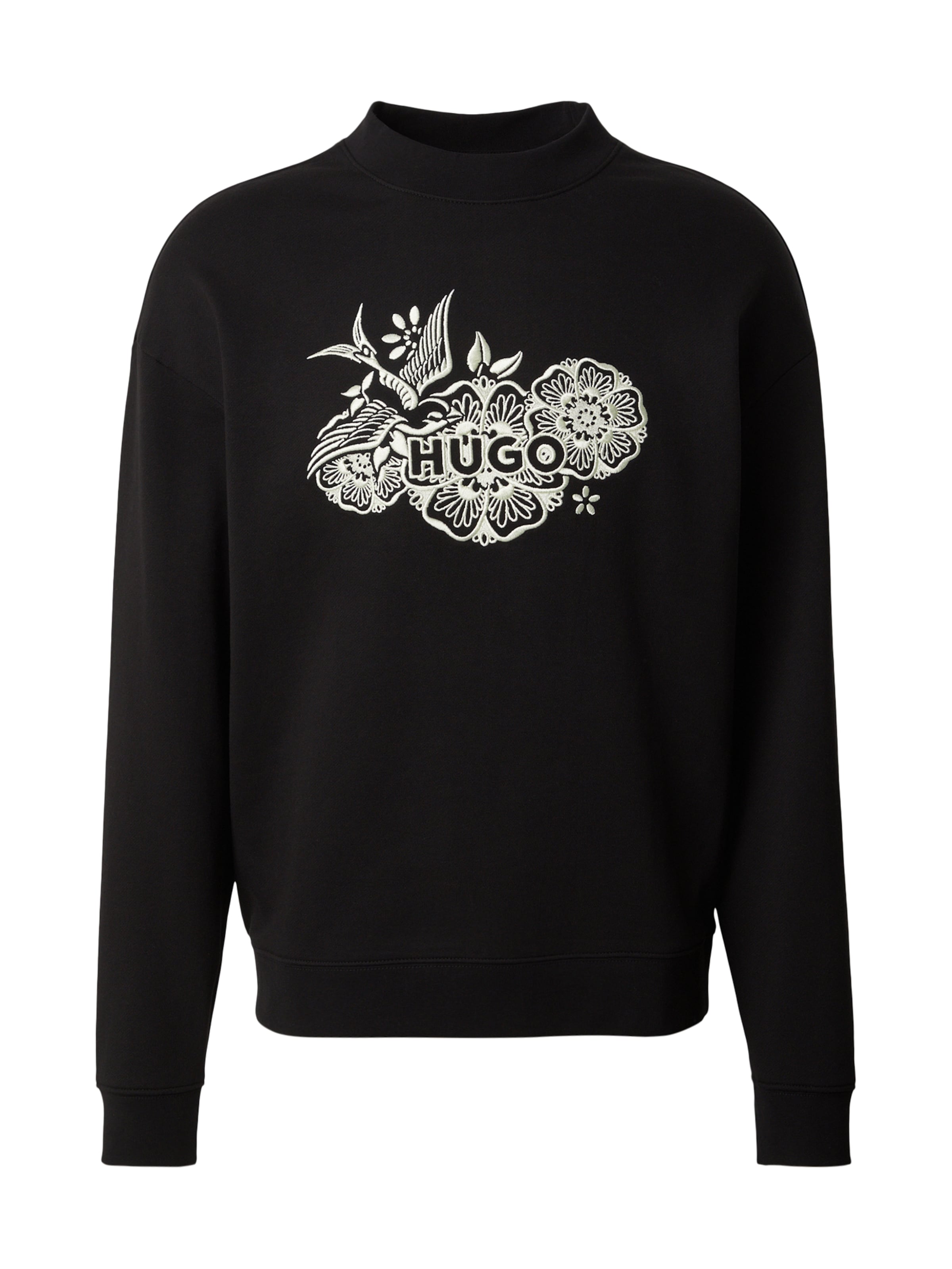 HUGOSweater majica 'Darony' - crna boja: prednji dio