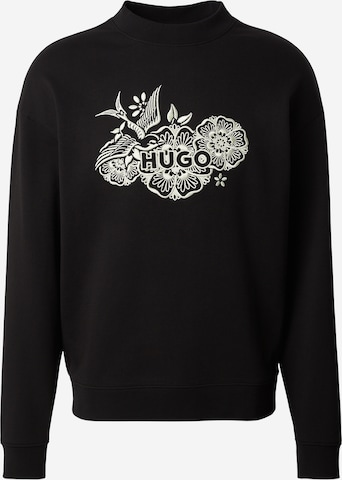 HUGOSweater majica 'Darony' - crna boja: prednji dio