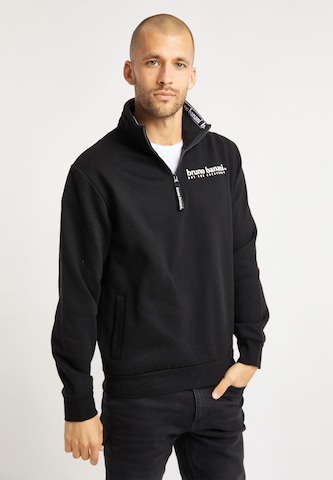Bruno Banani Sweatshirt 'Palmer' in Zwart: voorkant