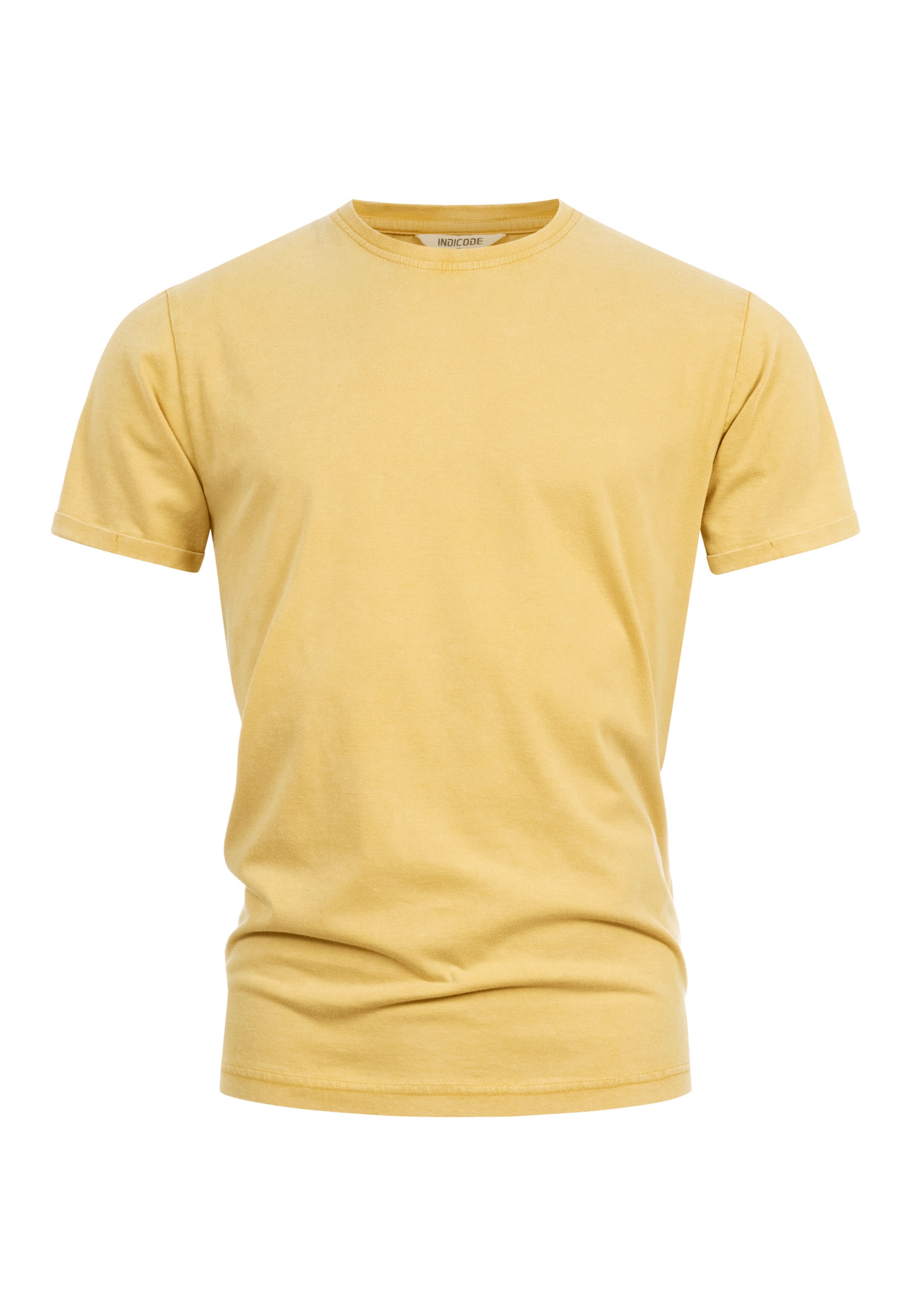 INDICODE JEANS Shirt ' INHerbst ' in Geel: voorkant