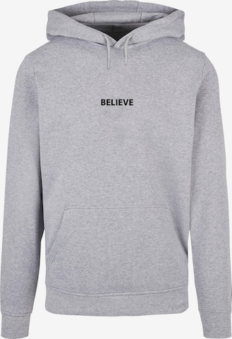 Sweat-shirt 'Believe' Merchcode en gris : devant