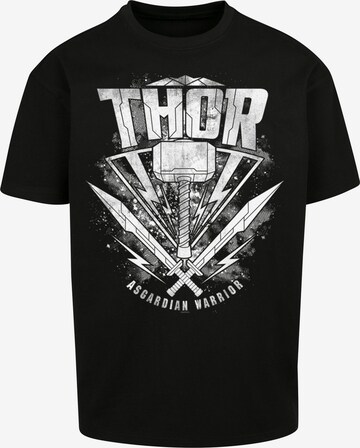Maglietta 'Marvel Thor Ragnarok Thor Hammer Logo' di F4NT4STIC in nero: frontale