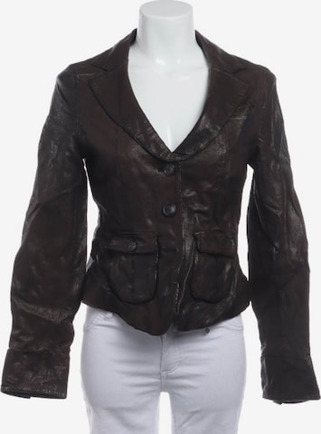 Marc Cain Lederjacke / Ledermantel L in Braun: Vorderseite