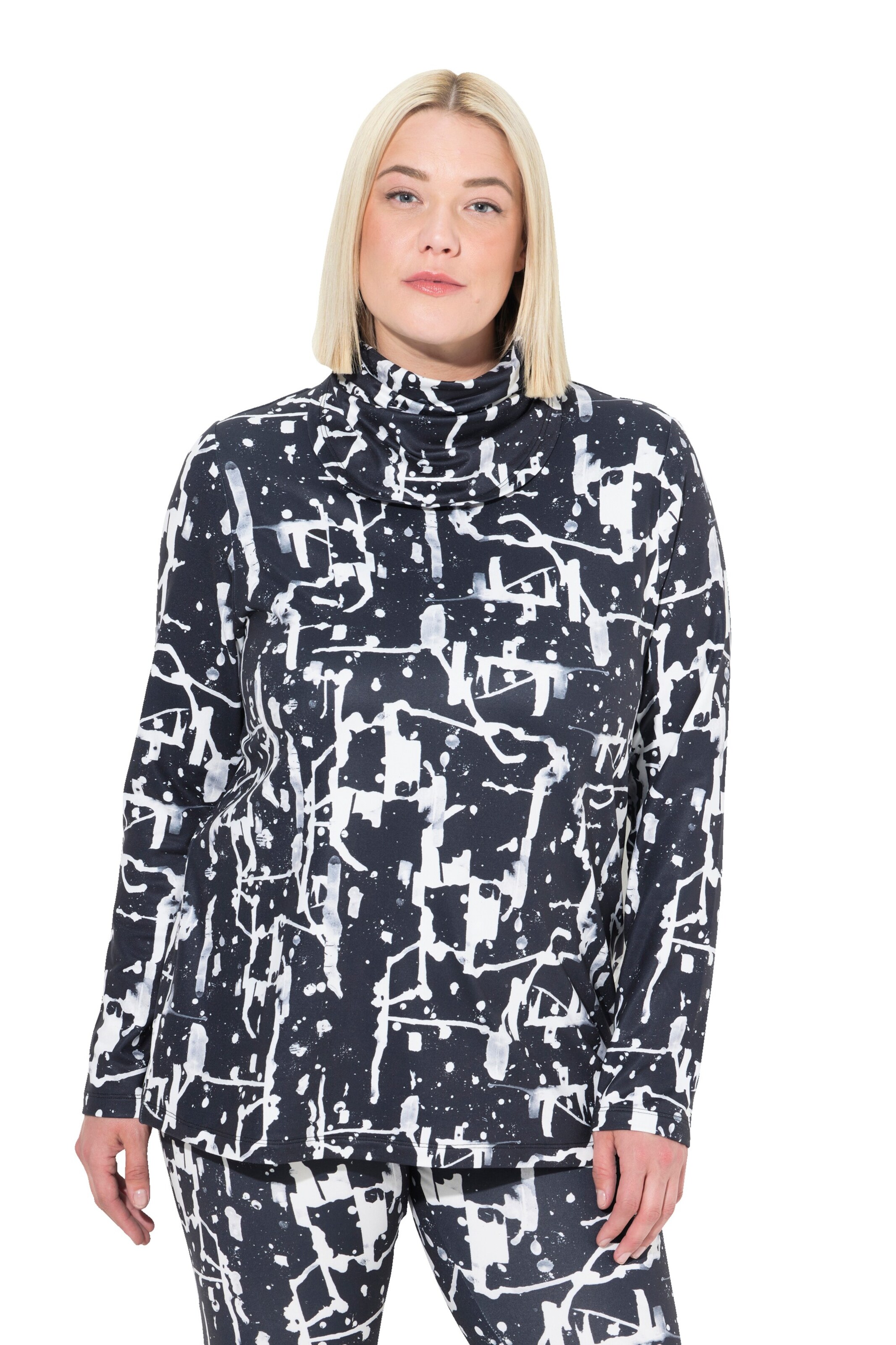 Ulla Popken Shirt in Zwart: voorkant