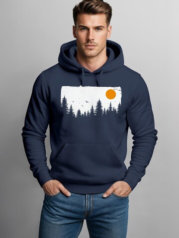 Neverless Sweatshirt 'Forest' in Blau