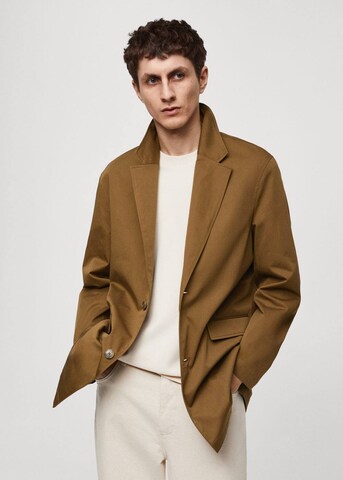 MANGO MAN Between-Seasons Coat 'Sira' in Brown: front