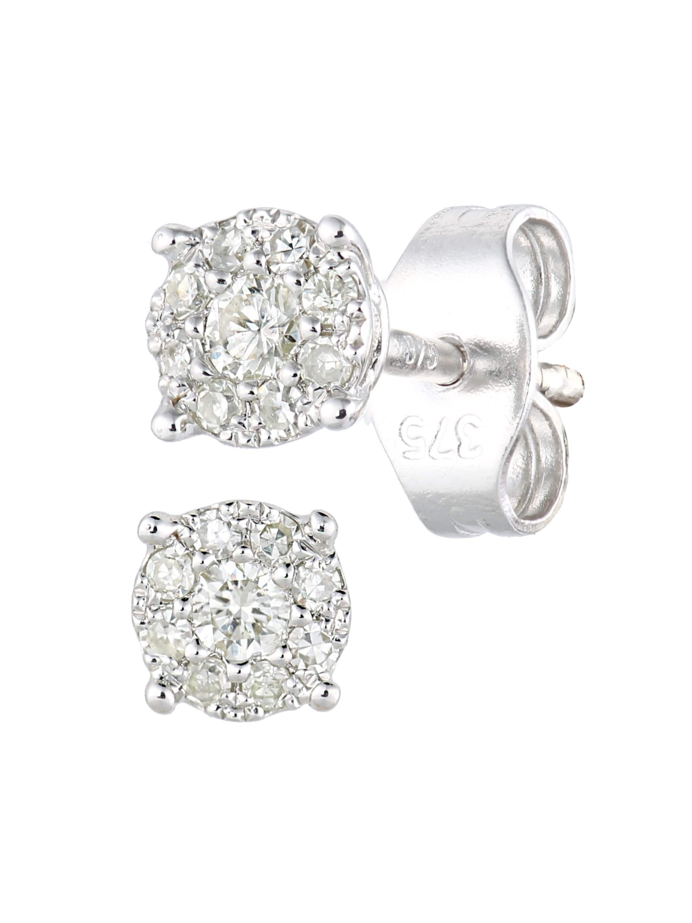 DIAMANT LETERNEL Earrings 'Ohrstecker aus 375 Weißgold mit Diamant' in One size in Silver, Item view