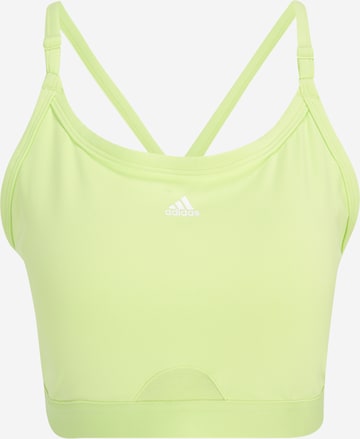 Sutien sport 'Aeroreact Light-Support' de la ADIDAS SPORTSWEAR pe verde: față