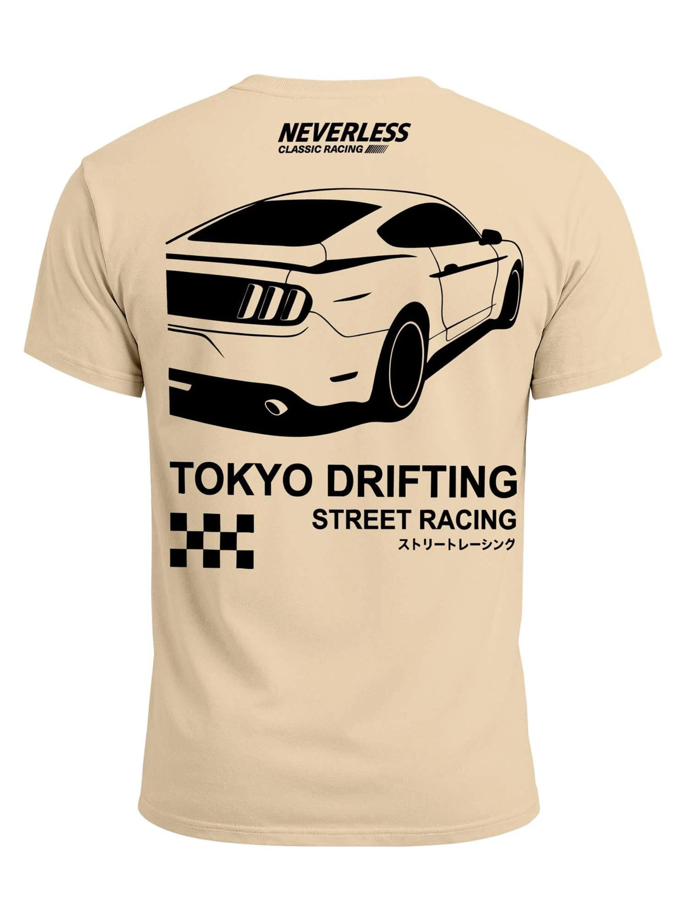 Neverless Shirt 'Tokyo Drifting'‌‌‌‌‌‌‌‌ in Beige