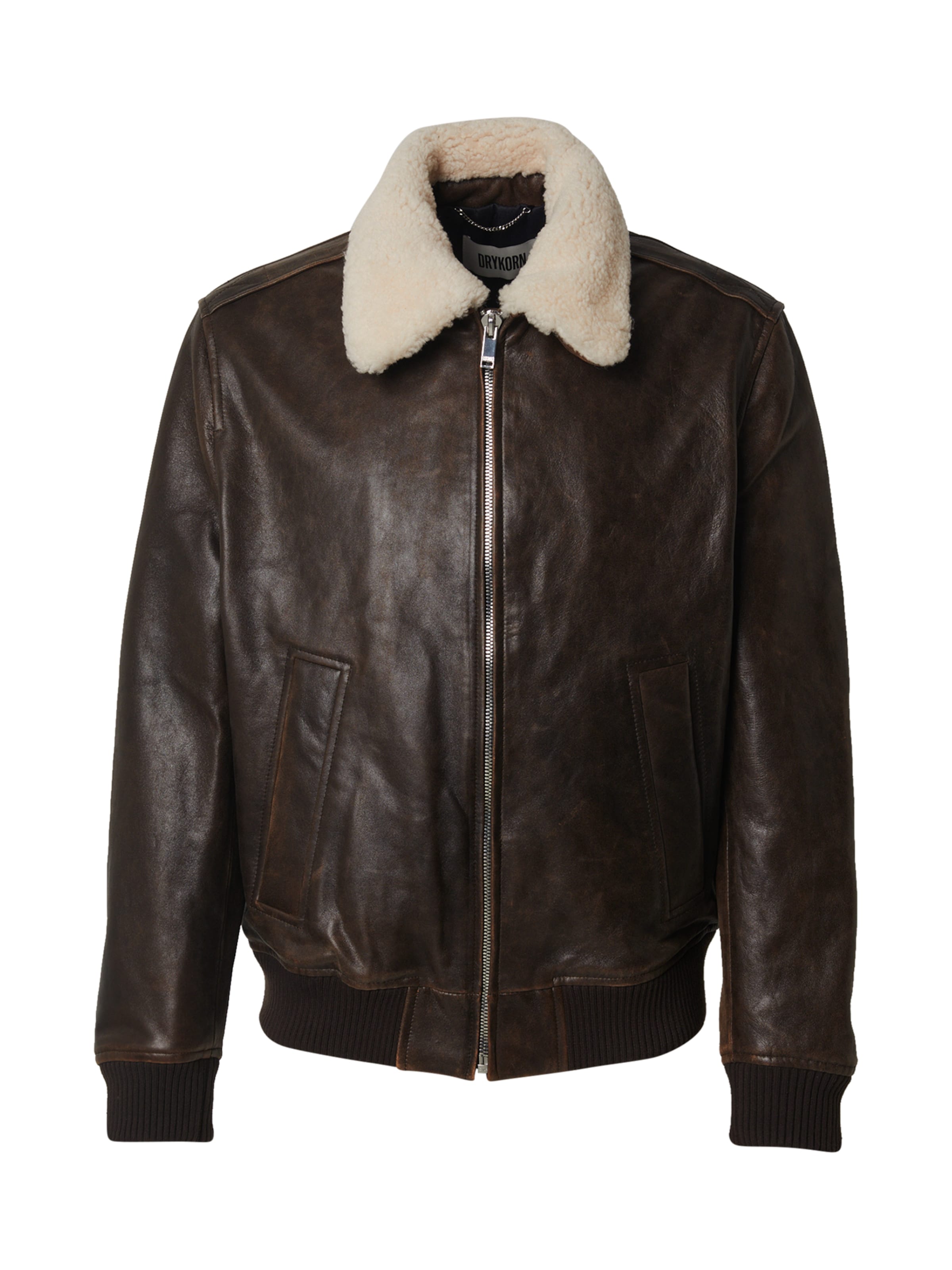 DRYKORN Φθινοπωρινό και ανοιξιάτικο μπουφάν 'FLYGHT 10' σε καφέ: μπροστά