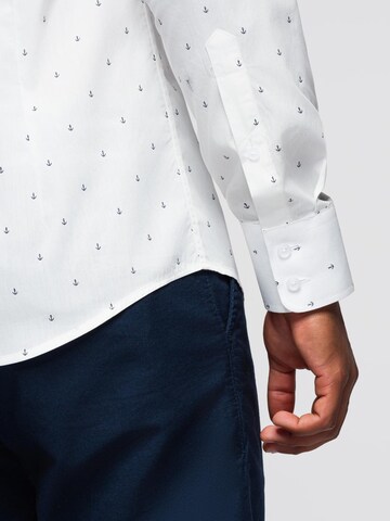 Ombre Regular fit Button Up Shirt 'OM-SHCS-0156' in White