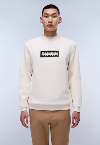 NAPAPIJRI Sweatshirt in Wit: voorkant