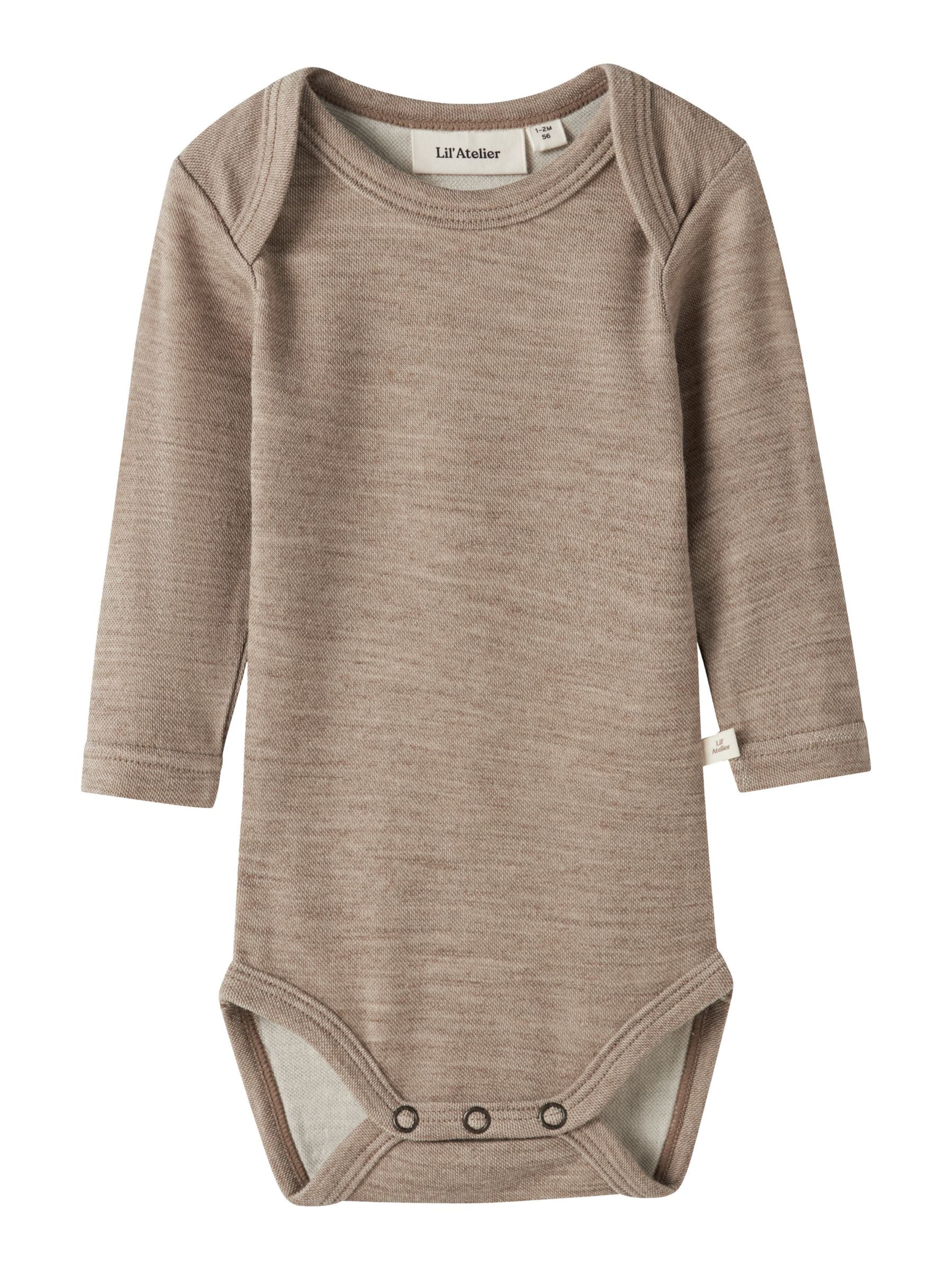 Lil'Atelier - Pijama entero/body en beige: frente