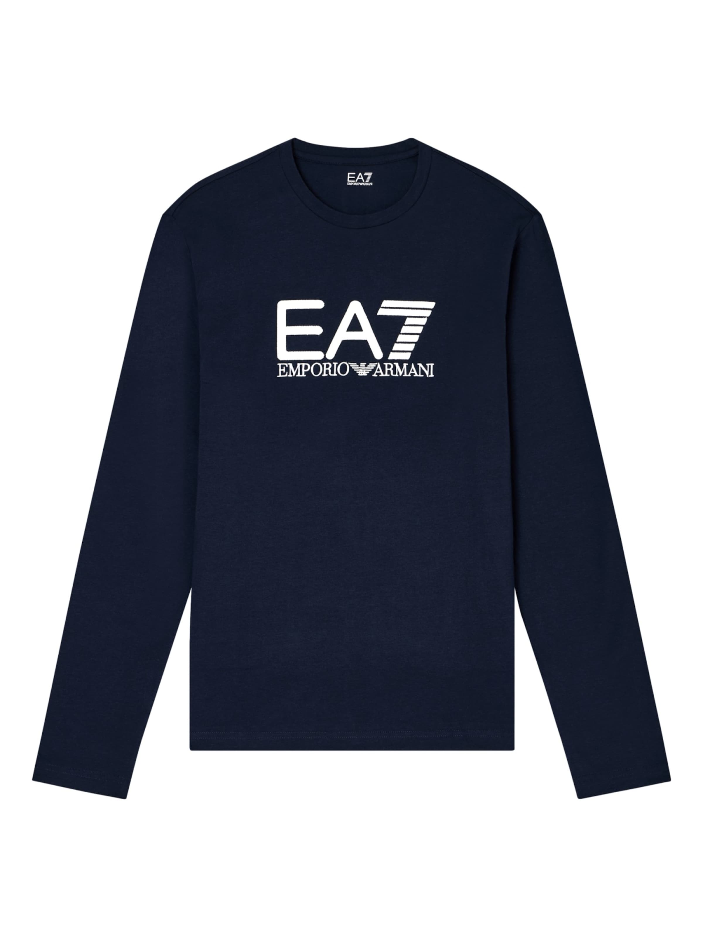 EA7 Emporio Armani Shirt in de kleur Donkerblauw / Wit, Productweergave