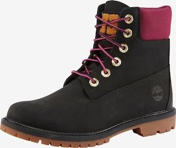 TIMBERLAND Lace-Up Ankle Boots in Black: front