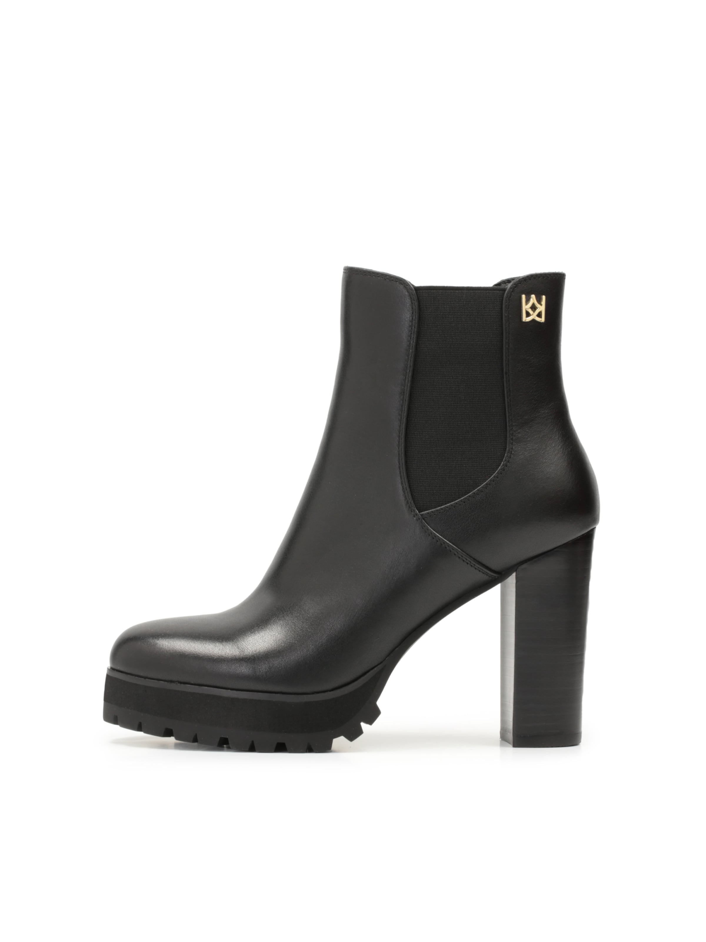 Kazar Stiefelette in Schwarz: Vorderseite