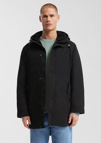 QS Winterparka in Zwart: voorkant
