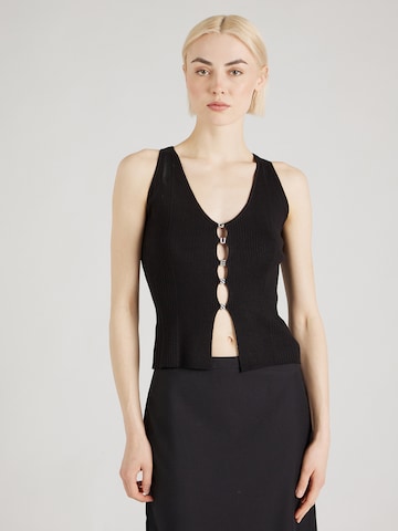 GUESS Knitted Top 'MEGHEN' in Black: front