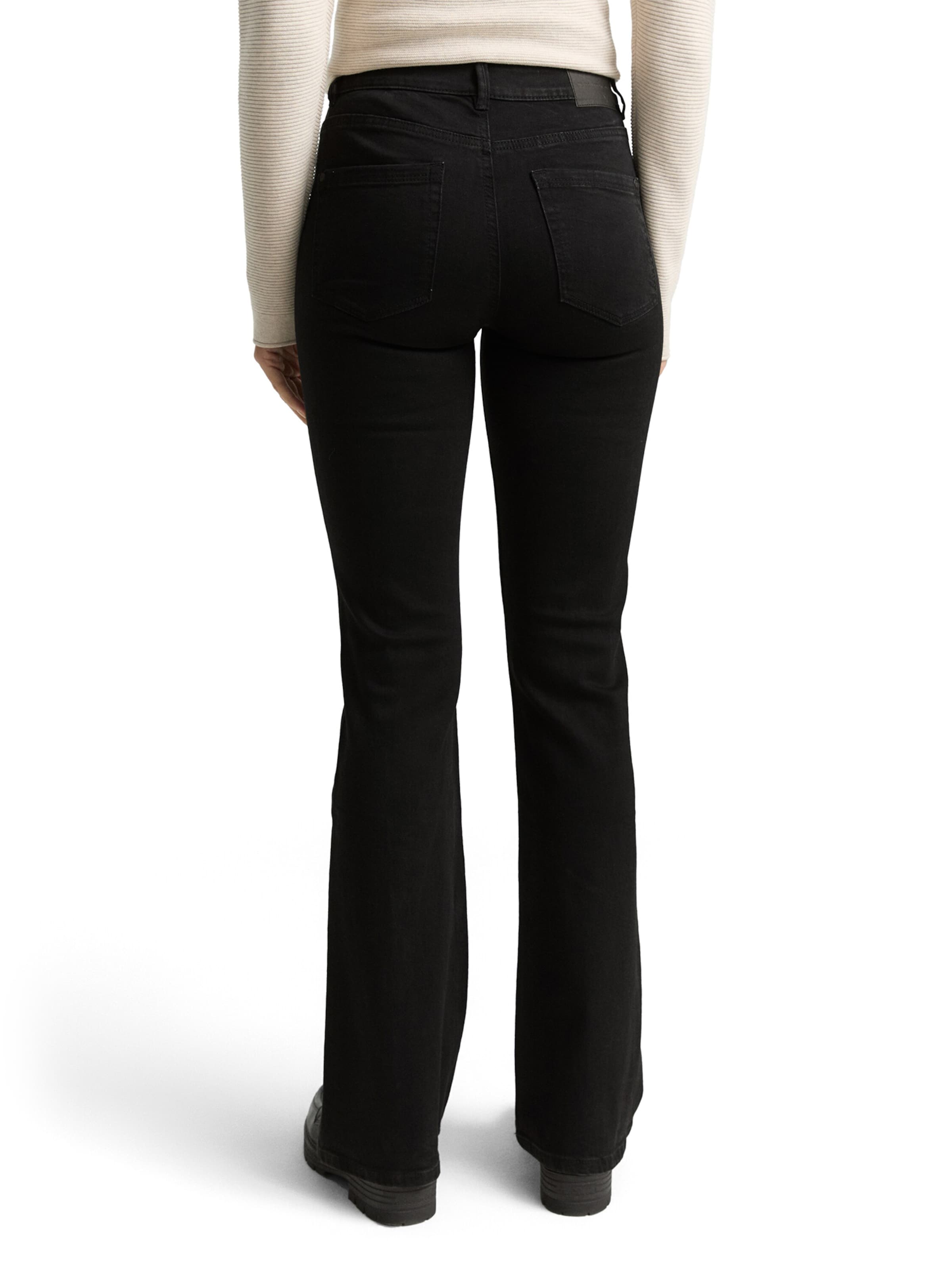 TOM TAILOR Flared Jeans 'Stella' in Black