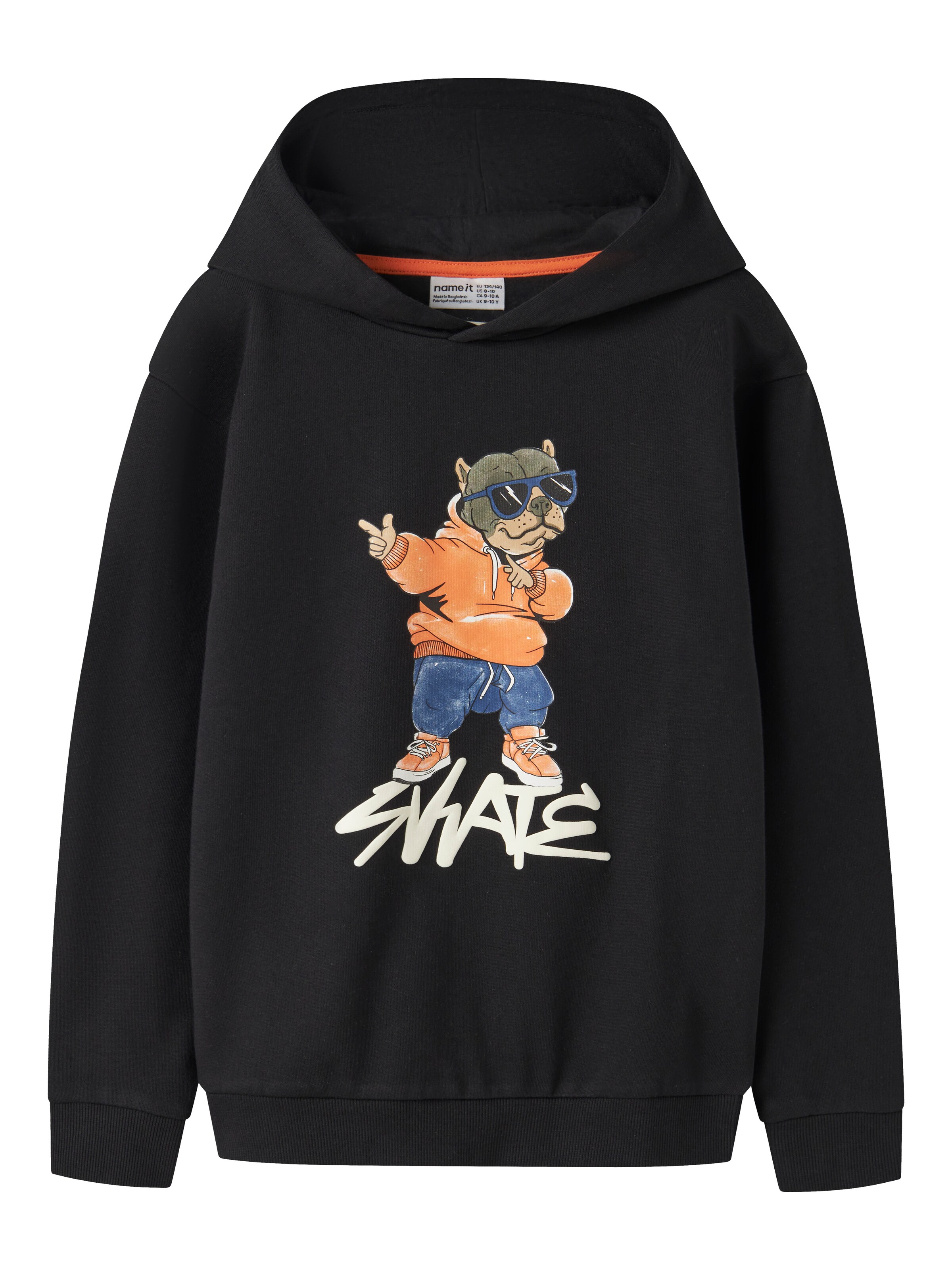 NAME IT Bluza 'NKMNAVI' w kolorze czarny: przód