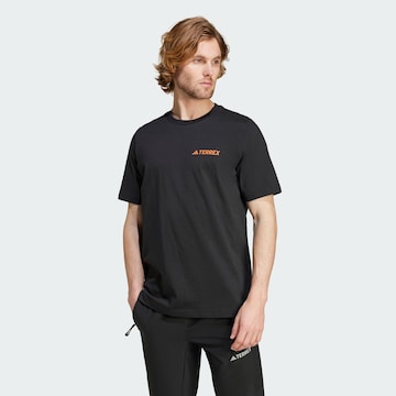 ADIDAS TERREX Performance shirt 'Mountain' in Black