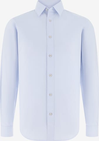 Coupe regular Chemise business Boggi Milano en bleu : devant