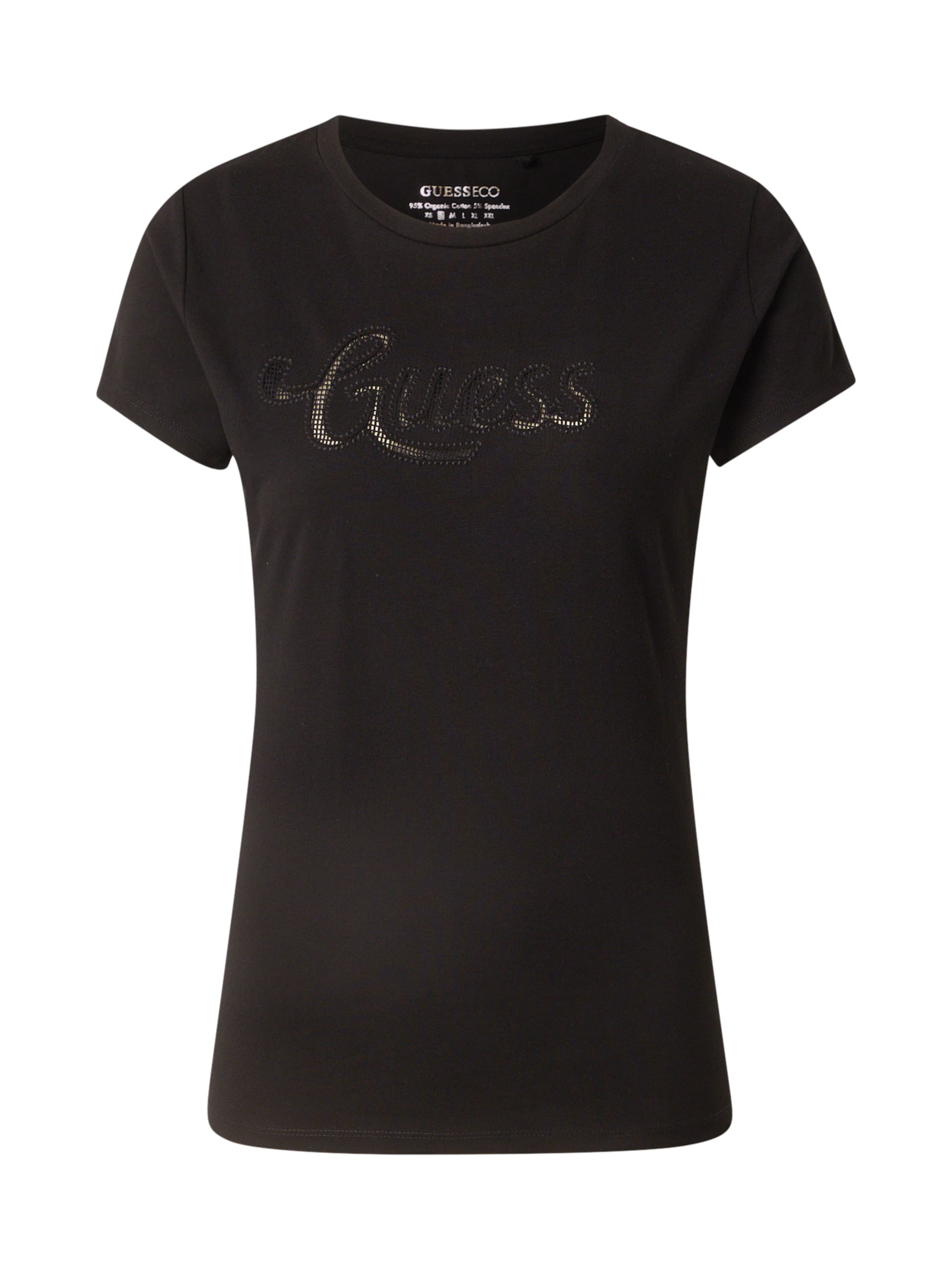 GUESS Tričko – černá: přední strana