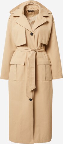 Nasty Gal Between-seasons coat in Brown: front