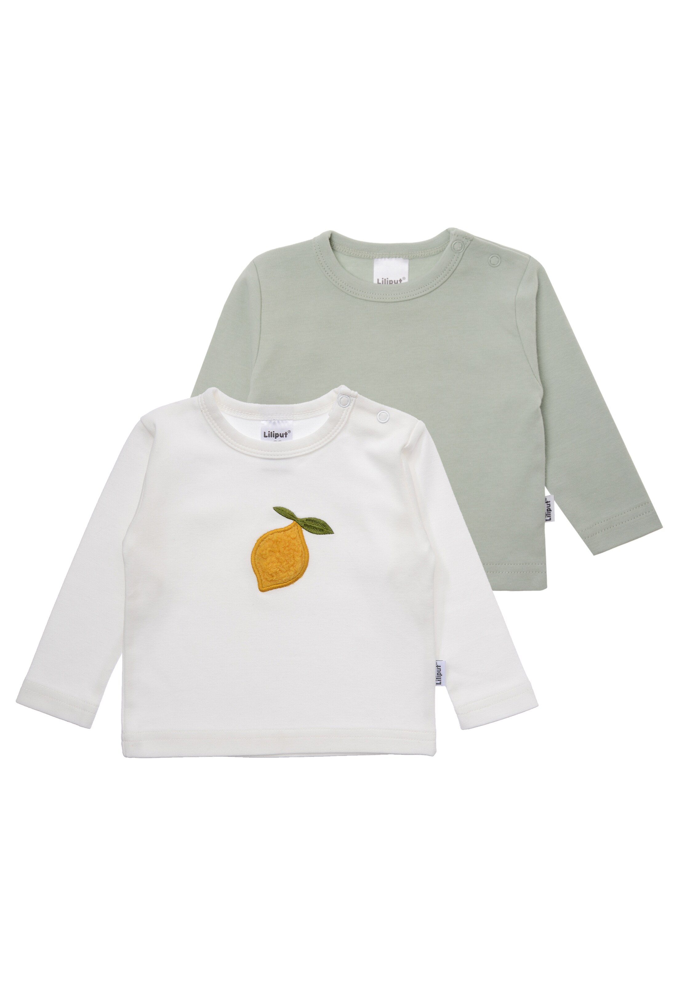 LILIPUT Langarmshirt 'Zitrone' in Grün: Vorderseite