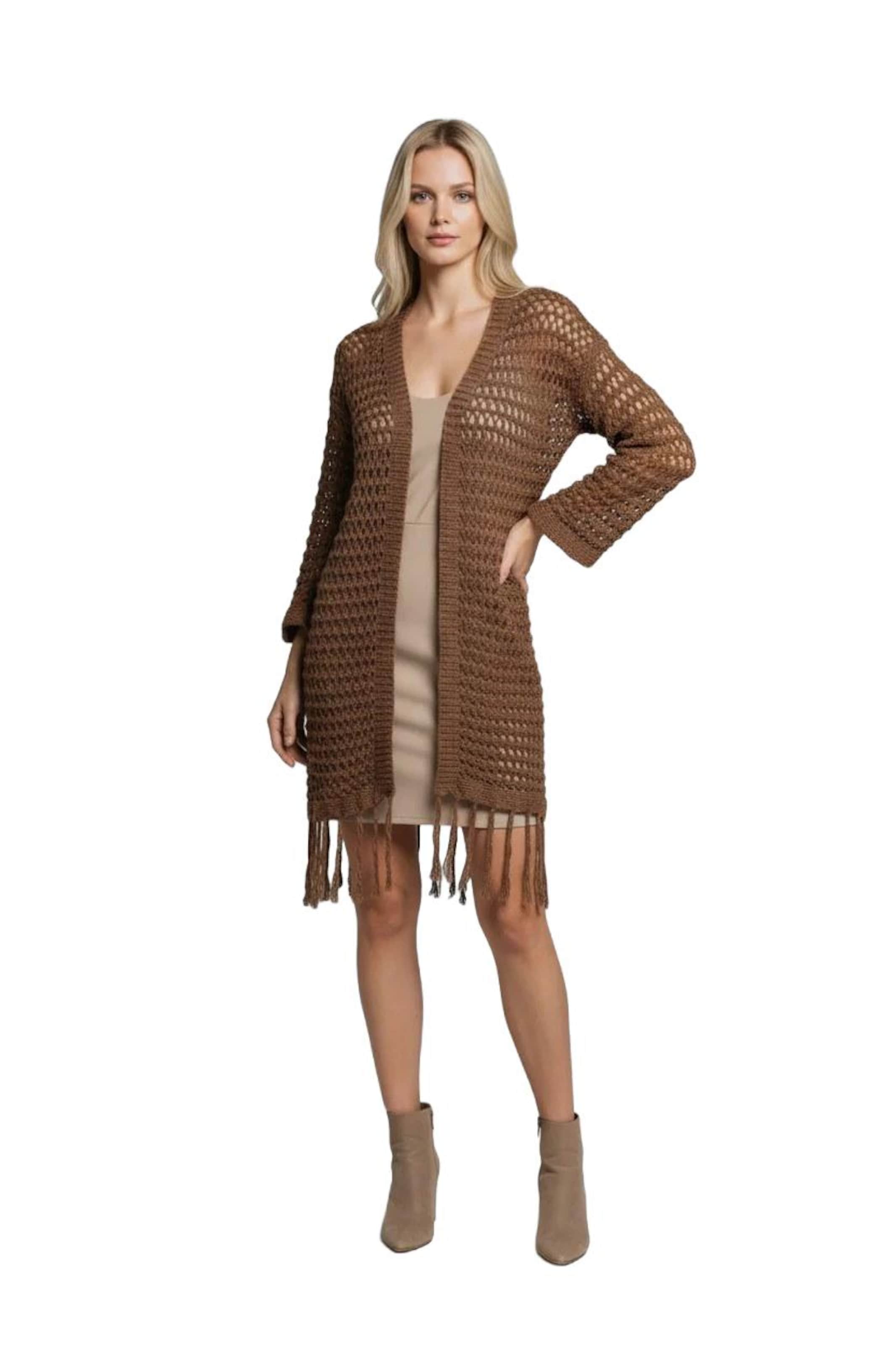 No Matter What Knit cardigan in Brown