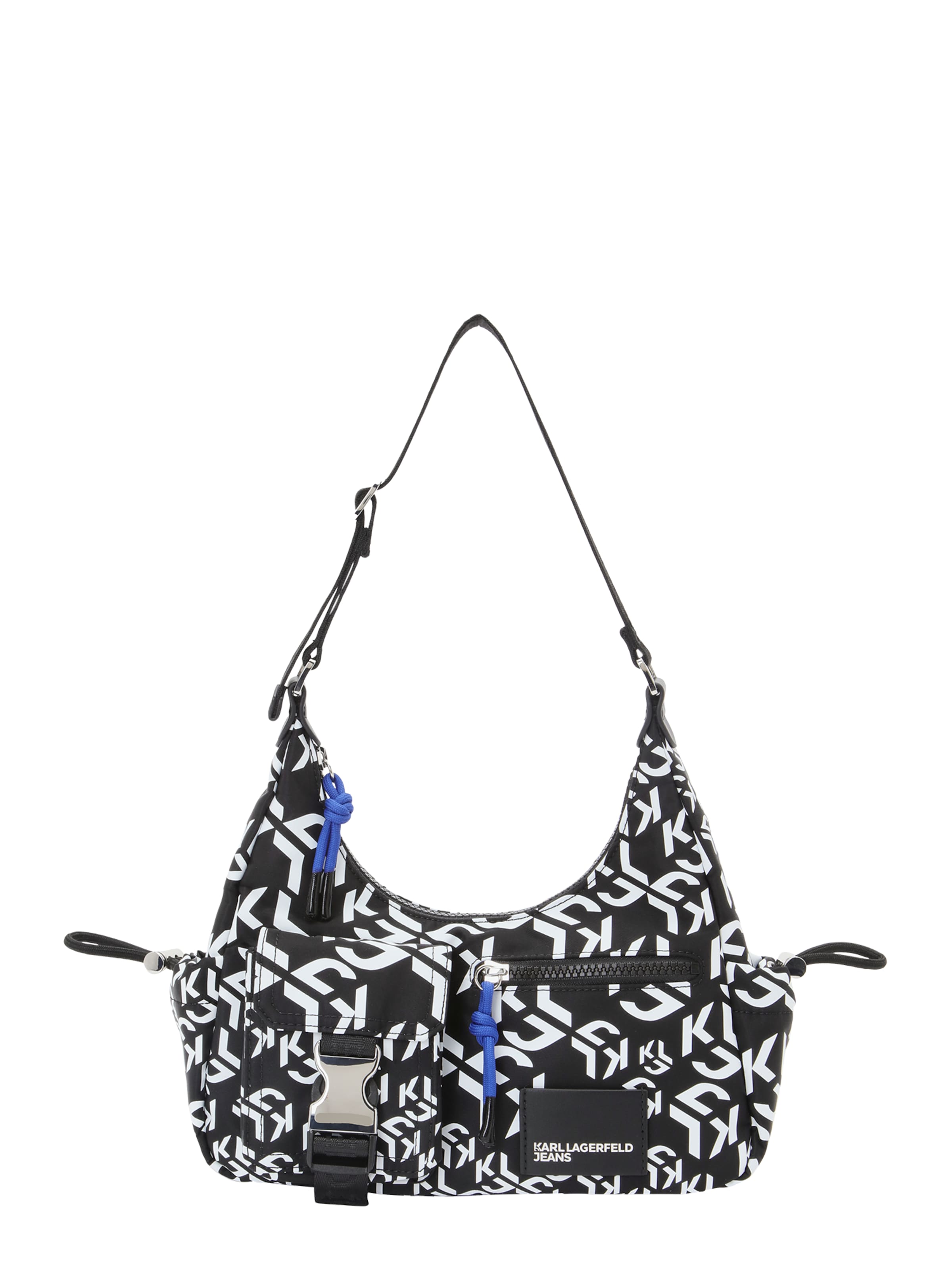 KARL LAGERFELD JEANS Τσάντα ώμου 'STREET' σε μαύρο: μπροστά