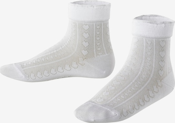 FALKE Socks 'Romantic Net' in White: front