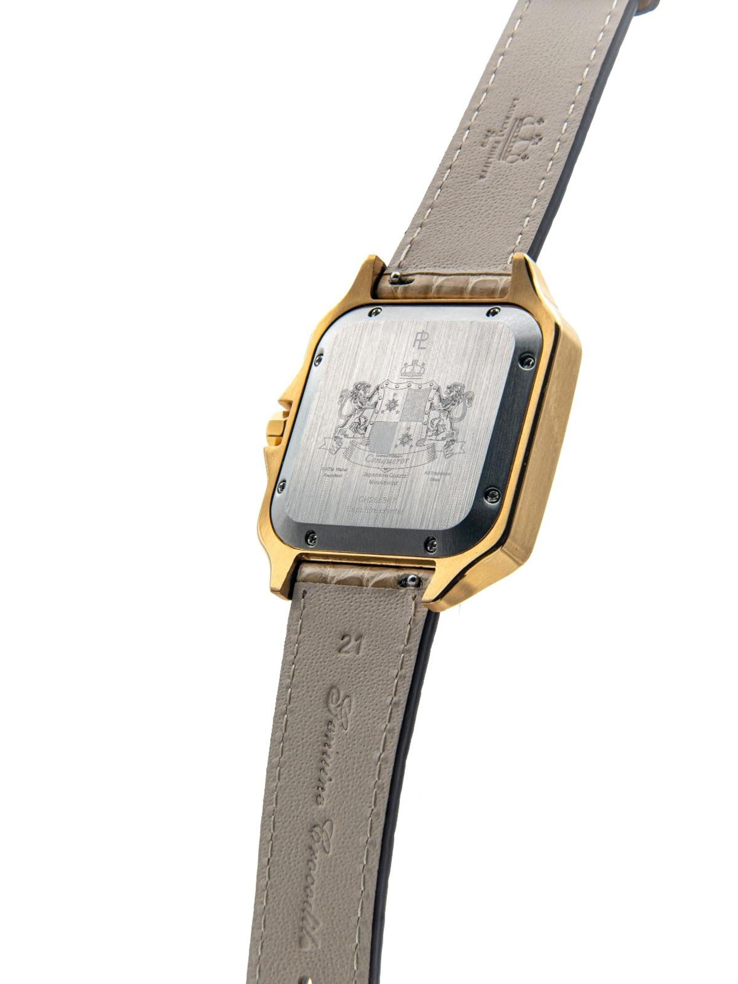 Orologio analogico 'Conqueror The Golden Eye – Desert Pearl' di Laurent Philippe in beige