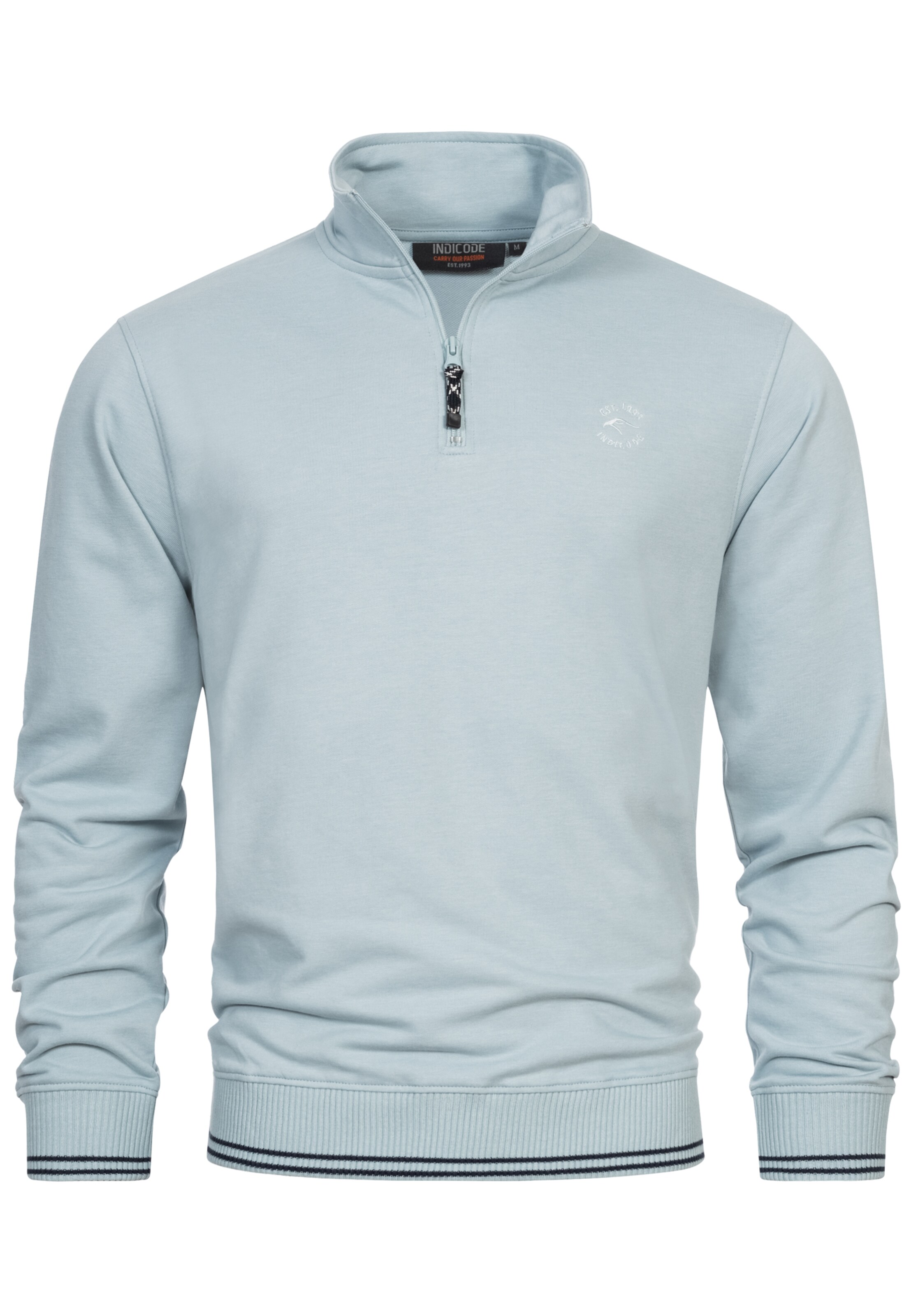 INDICODE JEANS Sweatshirt 'Nate' in Blauw: voorkant