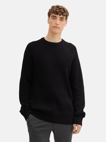 TOM TAILOR DENIM Pullover in Schwarz: Vorderseite