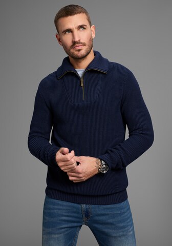 Bruno Banani LM Pullover in Blau: Vorderseite