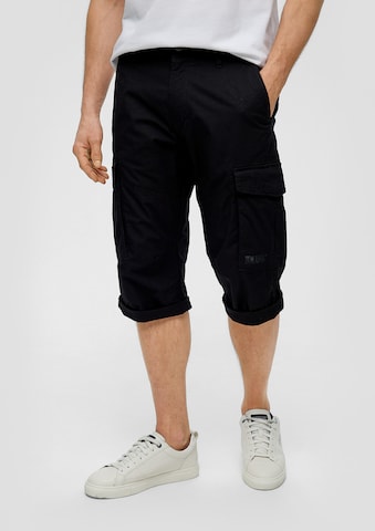 Regular Pantalon cargo s.Oliver en noir : devant