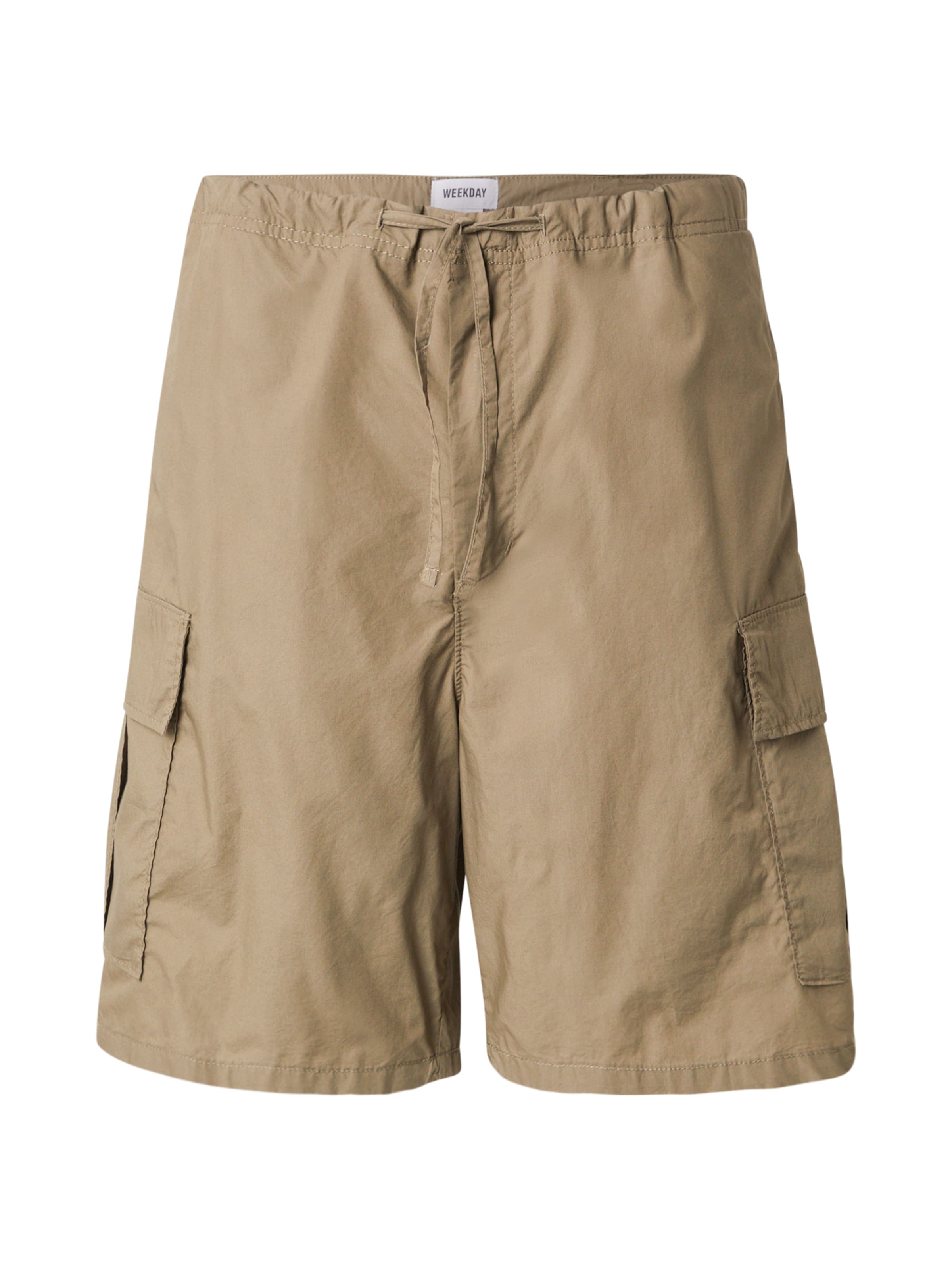 WEEKDAY Lużny krój Bojówki w kolorze zielony: przód