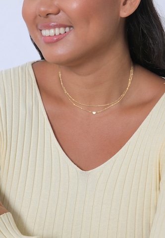 ELLI Necklace 'Herz' in Gold: front