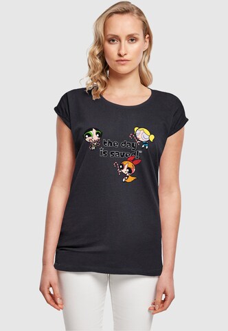 ABSOLUTE CULT Shirt 'The Powerpuff Girls - The Day Is Saved' in Blauw: voorkant