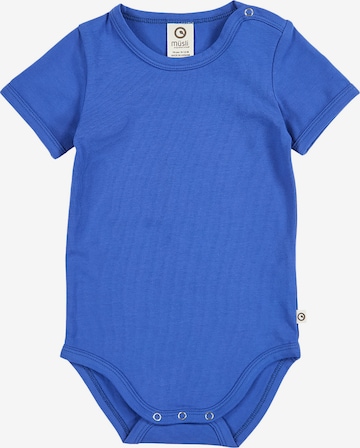 Tutina / body per bambino di Müsli by GREEN COTTON in blu: frontale