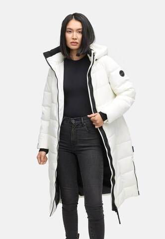 MARIKOO Talvemantel 'Lanitaa XVI', värv valge: eest vaates